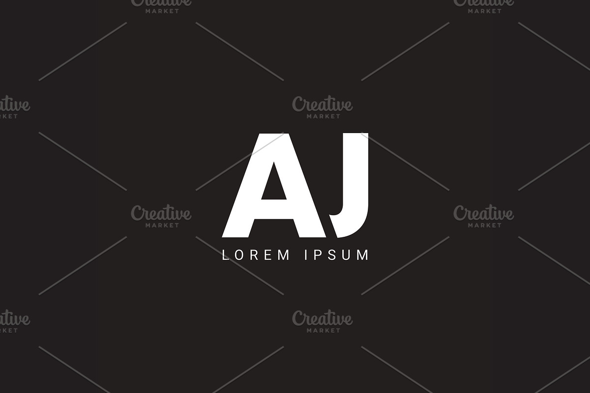 AJ, AJ INITIAL, AJ letter Monogram, a Branding & Logo Template by Walldecorated