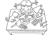 Outline cartoon kids illustration, an Illustration by Bubert Art (Thumbnail 5 of 33)