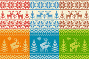 24 knitted deers vector patterns, a Pattern Graphic by Art of Sun (Thumbnail 3 of 5)