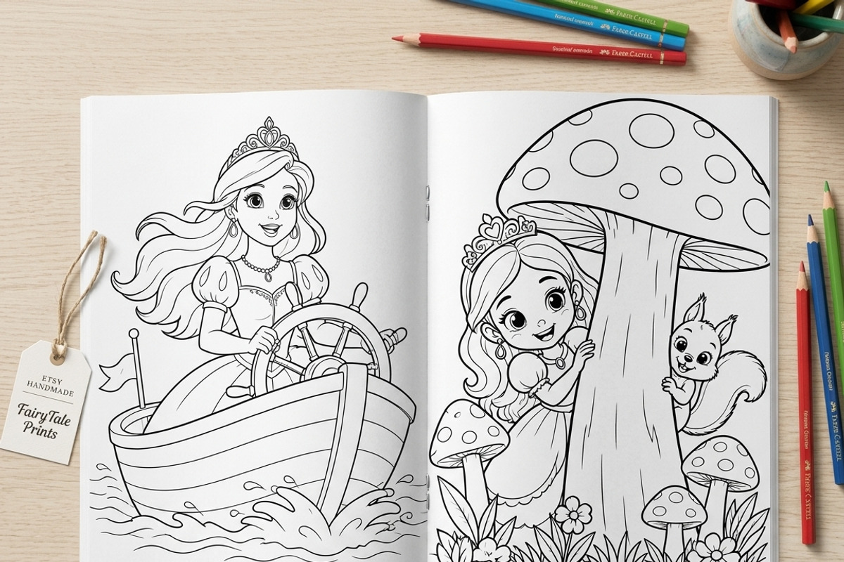 Magical Princess Coloring Book Vol25, a Person Illustration by ikarifq shop (Photo 3 of 7)