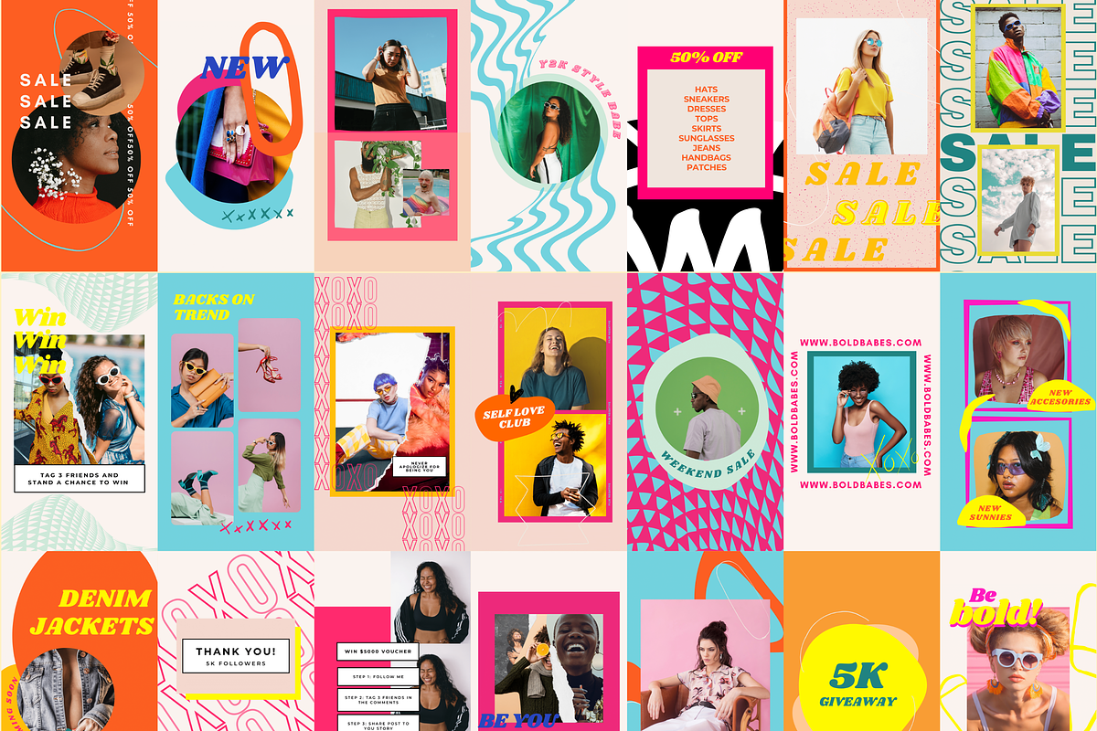 Bold Instagram Story Templates Canva preview 3