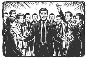 Leadership and Decision Making in, a Person Illustration by AlexArt