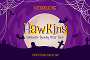 Hawkins - Halloween Spooky Font, a Serif Font by PROF STUDIO (Thumbnail 1 of 5)