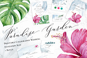 Calligraphy Wedding Invitation Suit, an Invitation Template by Spencerian Sisters (Thumbnail 1 of 6)