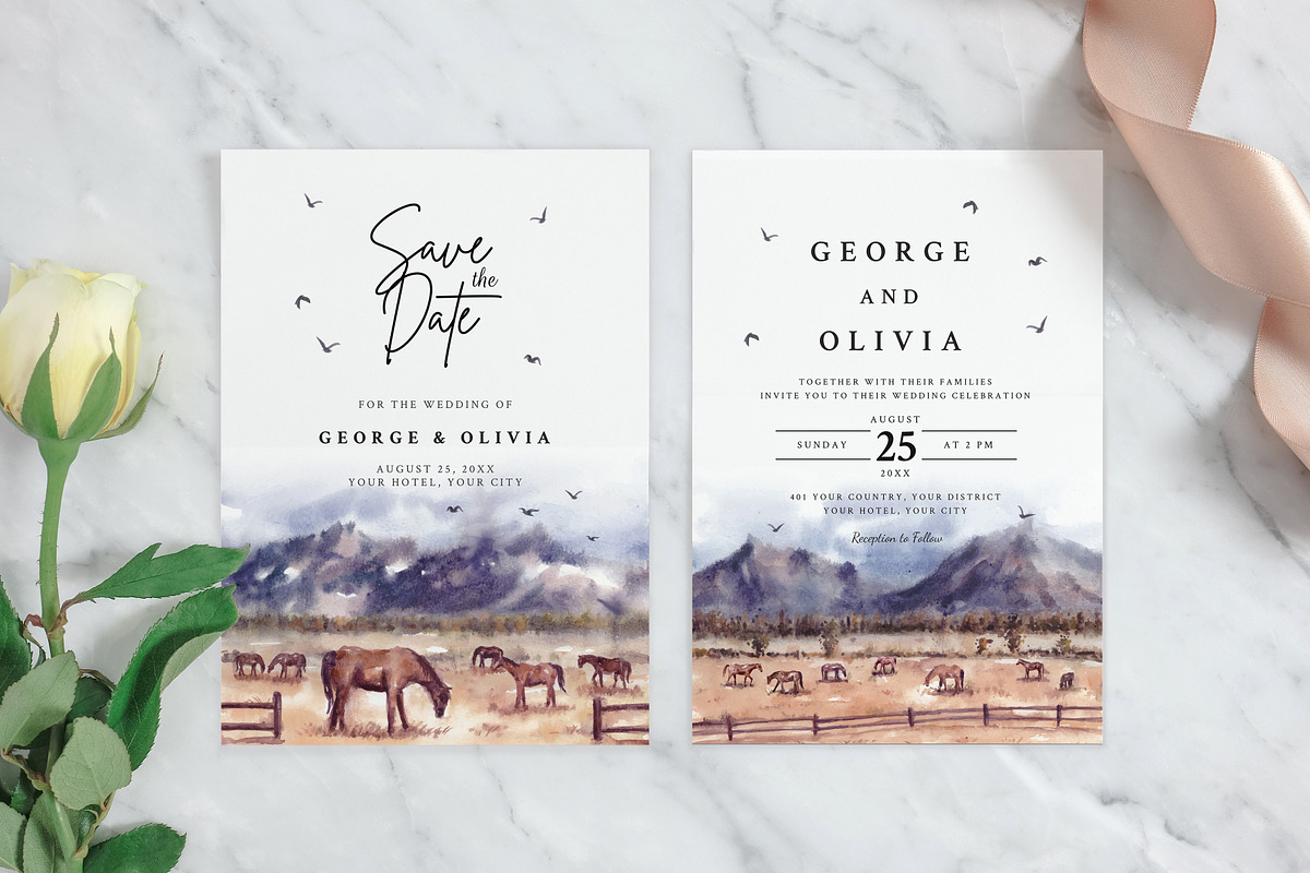 Watercolor Farm & Landscapes, an Animal Illustration by Yorda Studio (Photo 6 of 11)