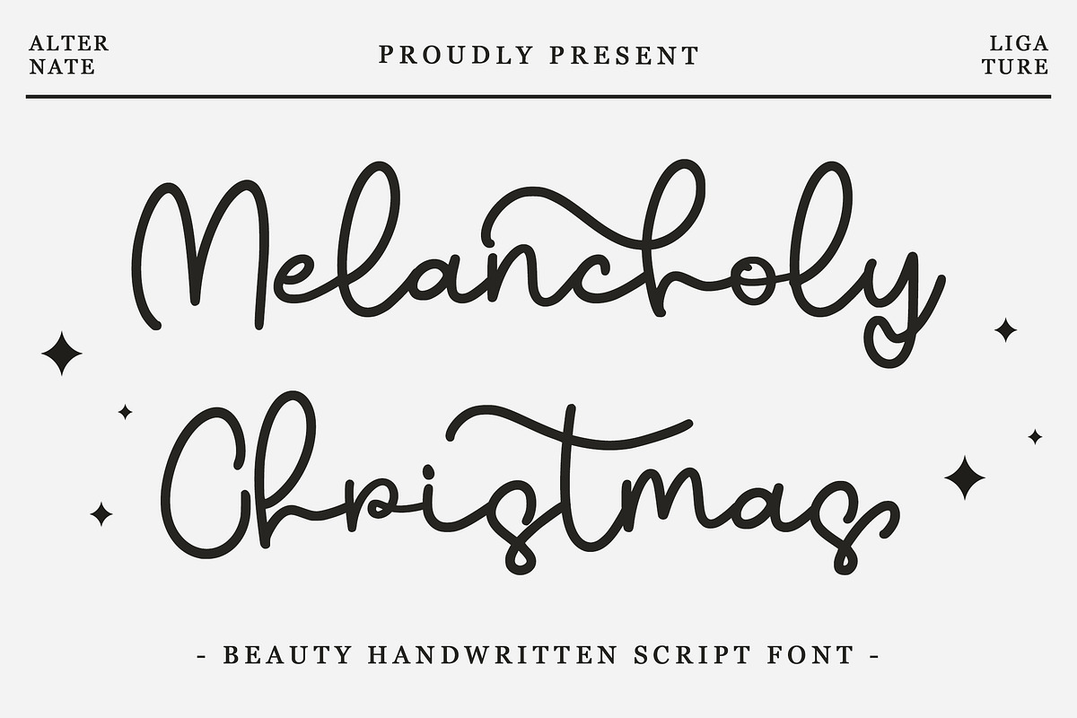 MelancholyChristmas-Handwritten Font, a Script Font by AQR Studio (Photo 1 of 9)
