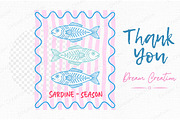 Summer Sardine Hand Drawn Line Art, an Illustration by Dream Creation (Thumbnail 7 of 7)