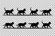 Walking Cat Silhouette Pack, an Object Graphic by Artonix (Thumbnail 3 of 3)