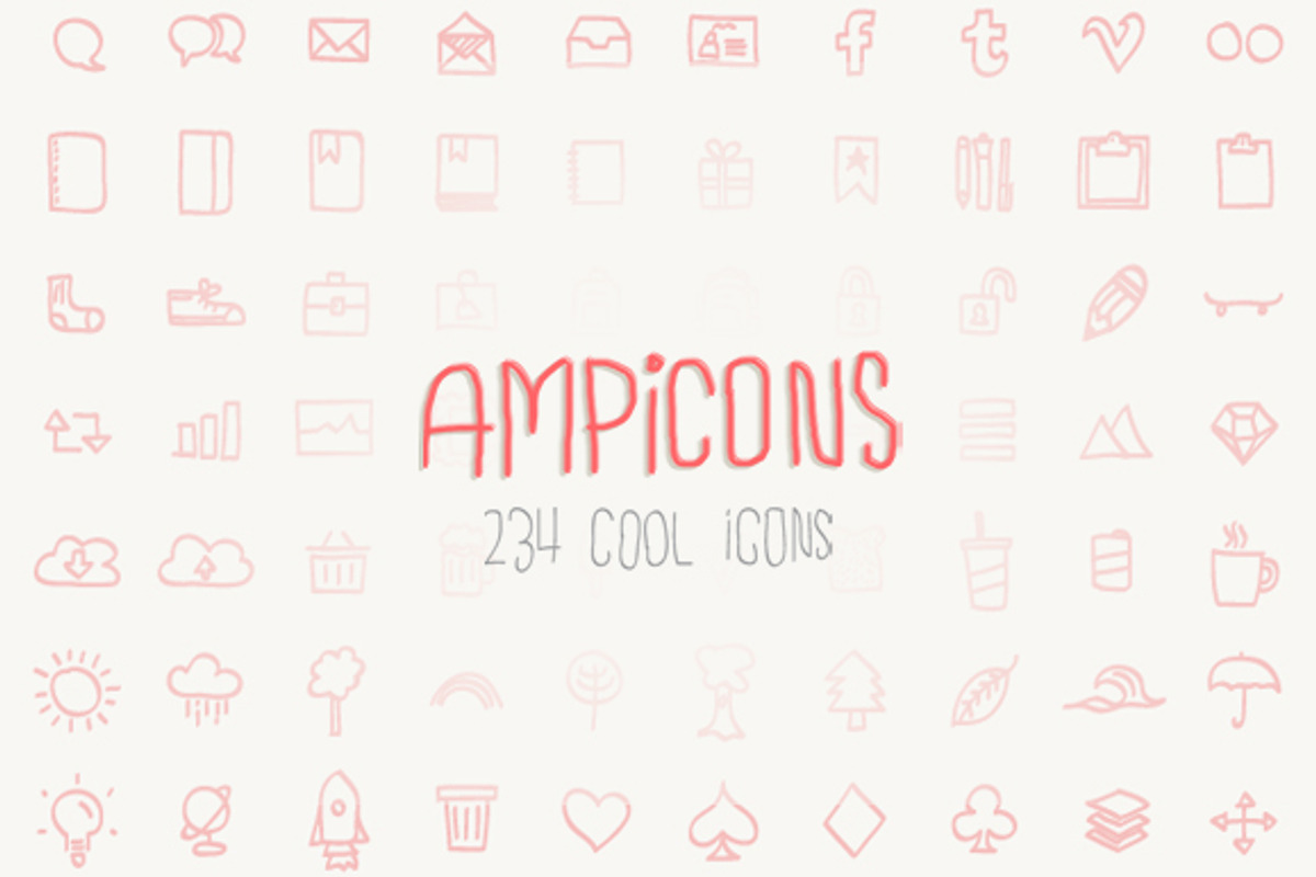 Ampicons / 234 brushed icons, an Icon by ANDYPATH SHOP (Photo 1 of 2)