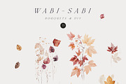 WABI-SABI — Autumn Watercolor Leaves, a Decorative Illustration by Lana Elanor (Thumbnail 3 of 8)