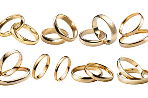 gold rings, transparent background, a Beauty & Fashion Photo by itakdalee