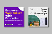 Modern Education Social Media Post, a Social Media Template by MightyDesign (Thumbnail 4 of 8)