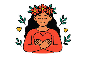 Vector illustration of a woman with, an Object Illustration by ZinetroN