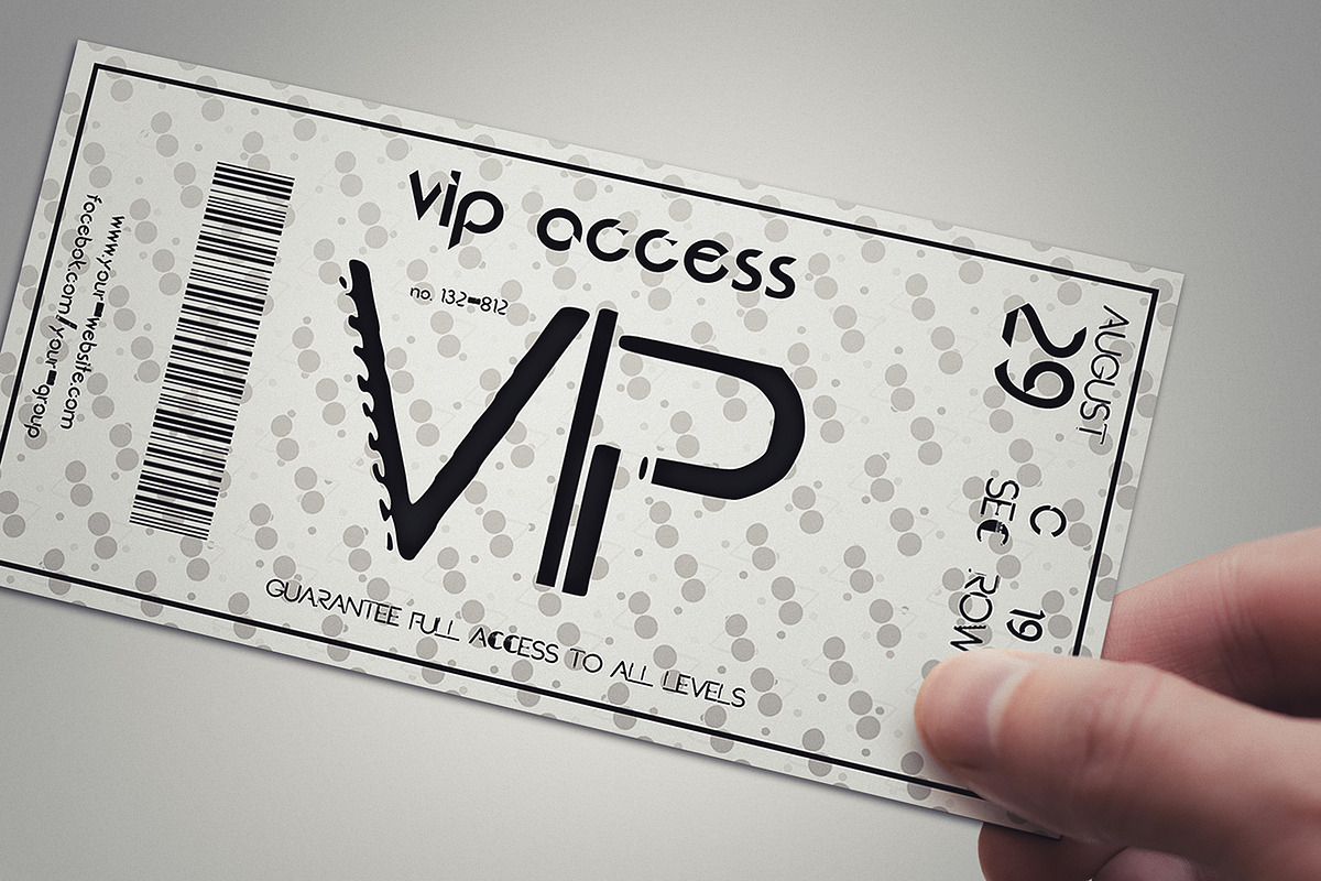 Elegant simple VIP PASS card, a Card Template by Tzochko