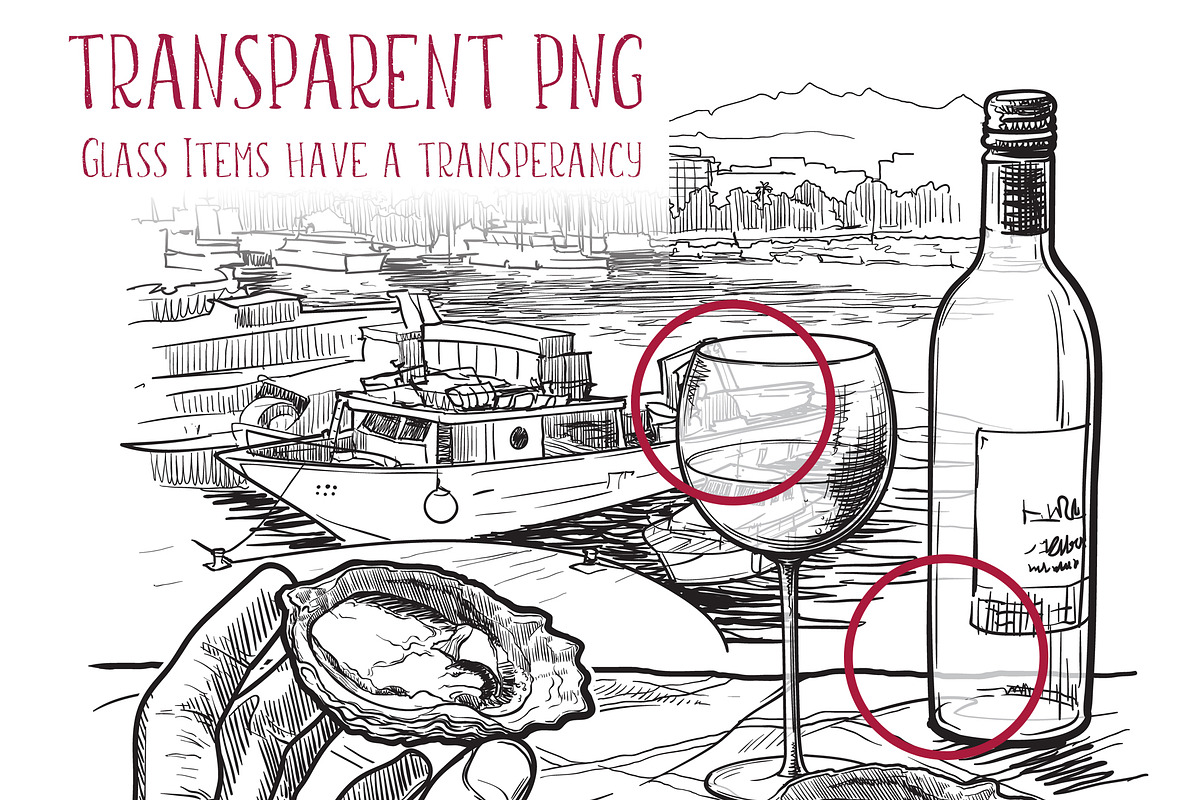 WINE SERVING DESIGN SET, a Food Illustration by AntonPix Studio (Photo 3 of 3)