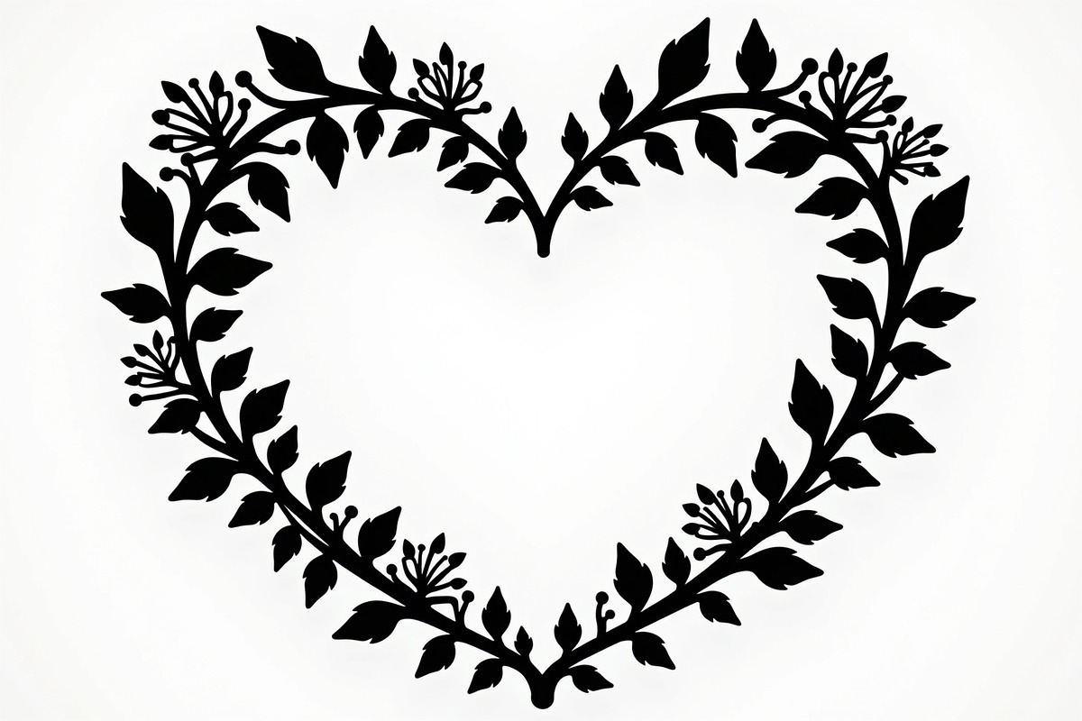 Floral Heart Wreath Bundle, an Illustration by BIPLOB EXPERT (Photo 5 of 9)