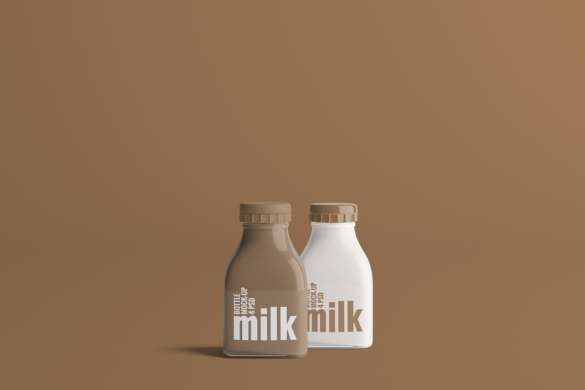 Milk Bottle Mock-Up 2 (Small), a Packaging Mockup by AY Mock-Ups (Photo 7 of 11)