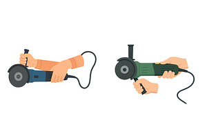 Hands using angle grinders for, an Industrial Photo by ZinetroN