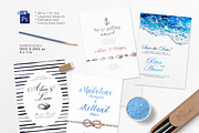4 Seaside Wedding Invitations, an Invitation Template by Aquarellina (Thumbnail 3 of 3)