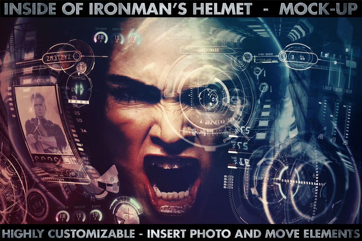 Inside Ironman's Mask/ Hi-Res Mockup, a Mask Mockup by the little wonder shop (Photo 1 of 10)