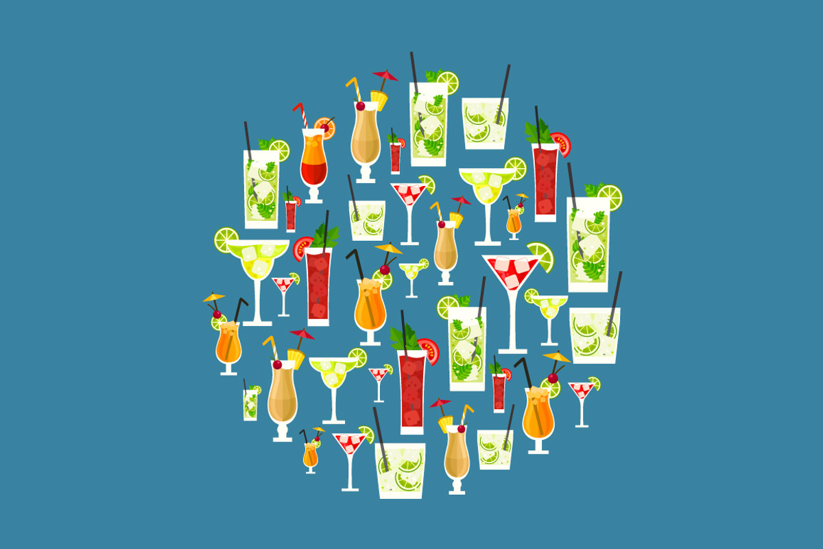 16 popular cocktail recipes, a Food Illustration by Mallinka (Photo 4 of 4)