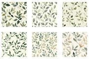 Muted Foliage Digital Paper, an Illustration by Designworld (Thumbnail 2 of 5)