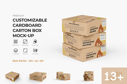 Cartoon Box Mockup, a Packaging Mockup by Ram Studio