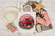 Red Christmas Truck Clipart, an Illustration by Designking (Thumbnail 4 of 4)