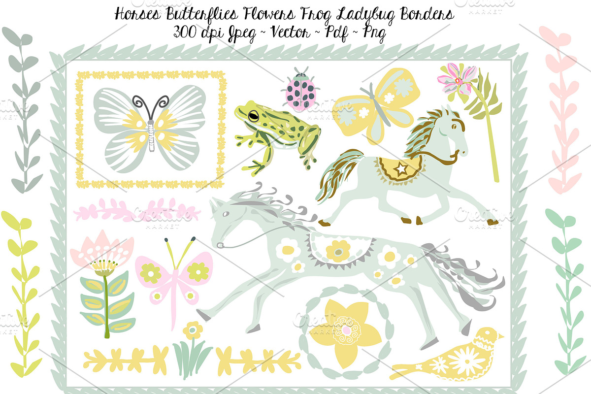 Sweet Folk Nursery Art, an Illustration by Karen Fields Design