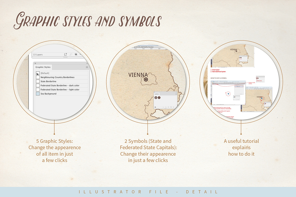 Le Tour du monde - Austria map, an Object Graphic by volume 1 visual design (Photo 16 of 20)