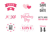 Valentine's Day Vector Text Set, an Object Graphic by LineByLine (Thumbnail 1 of 2)
