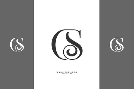 Alphabet Letters Icon Logo CS or SC