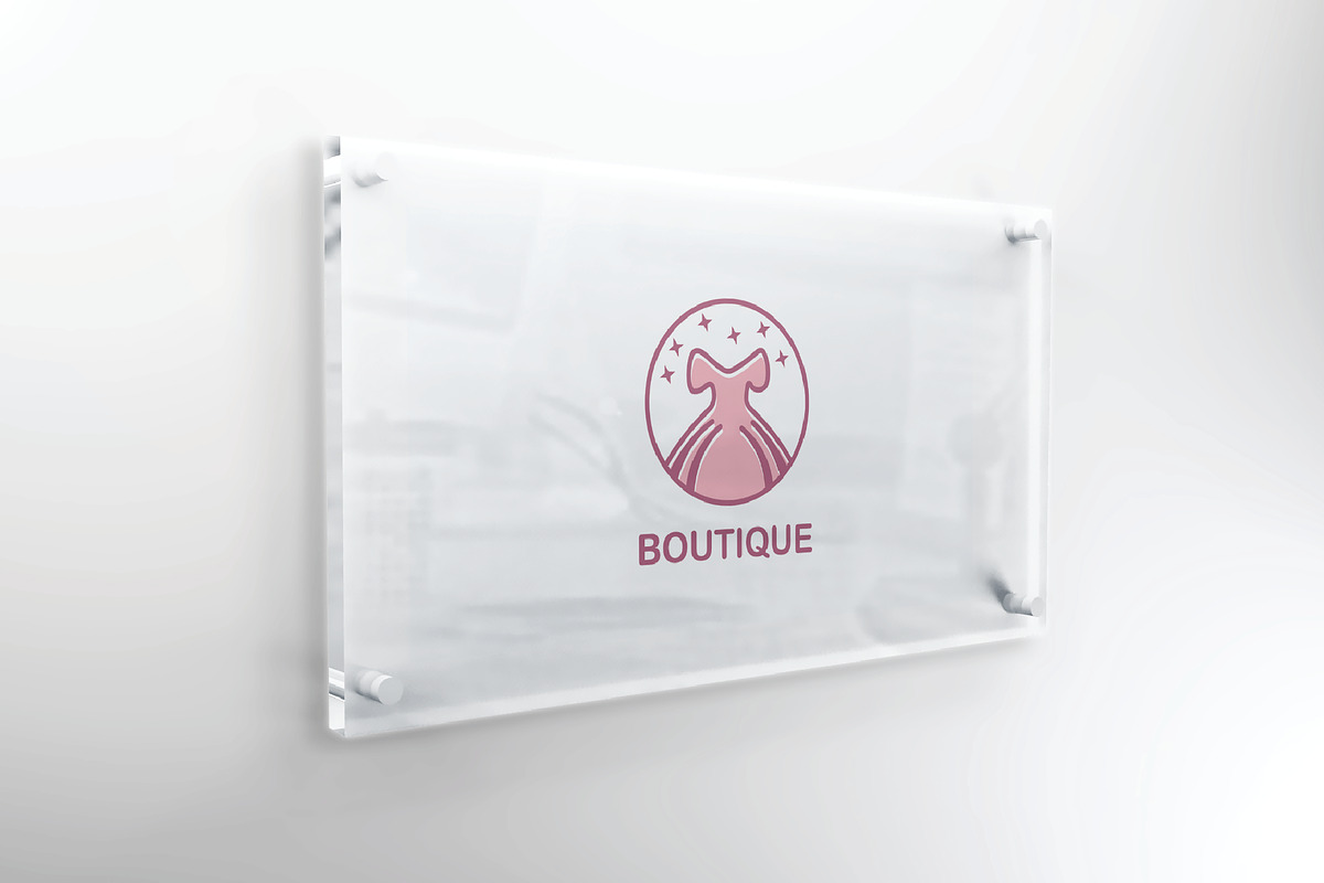 Fashion Boutique Logo Purple Dress, a Branding & Logo Template by Logo Loom (Photo 2 of 2)