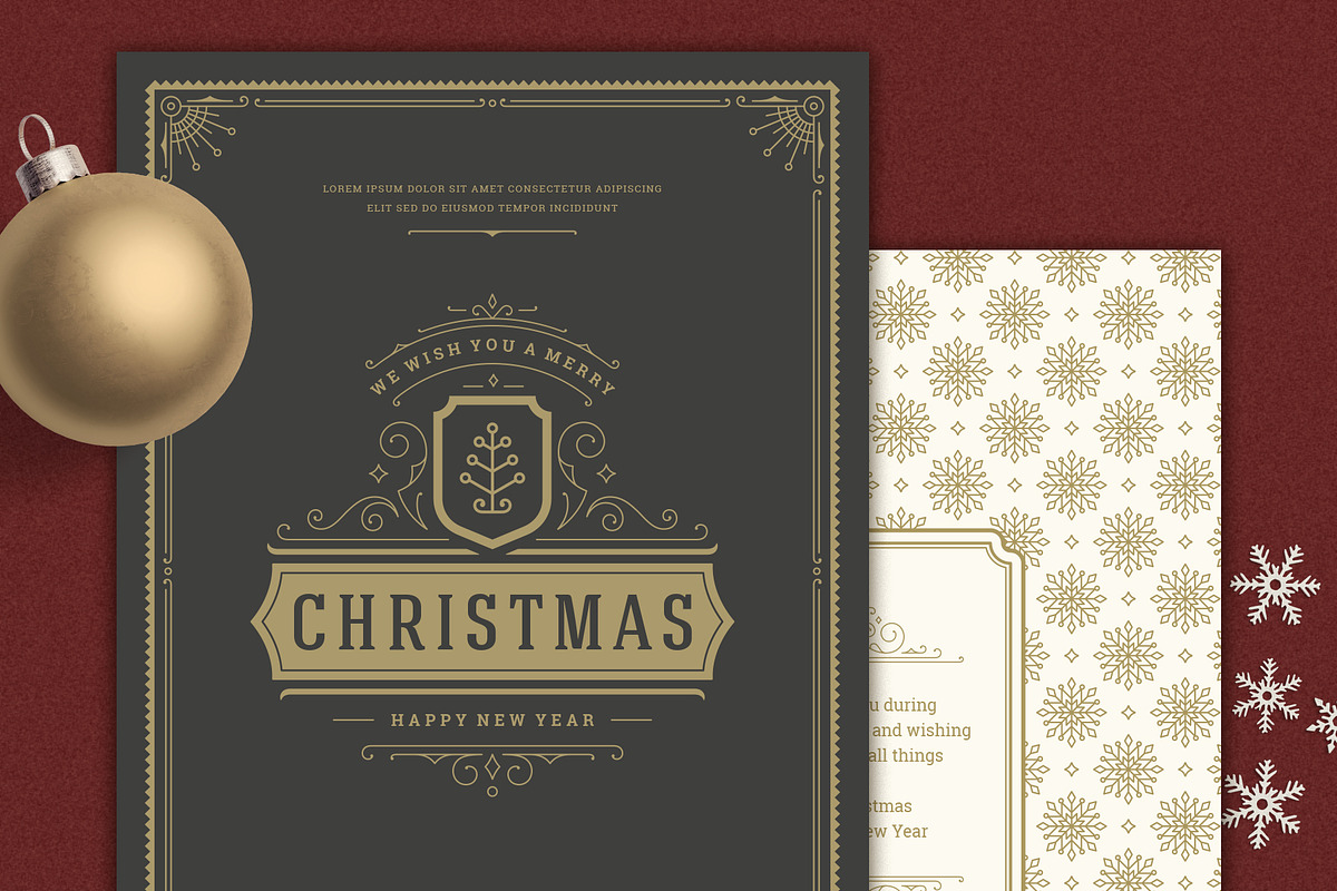 Christmas Greeting Card, a Card Template by Vasya Kobelev (Photo 2 of 7)