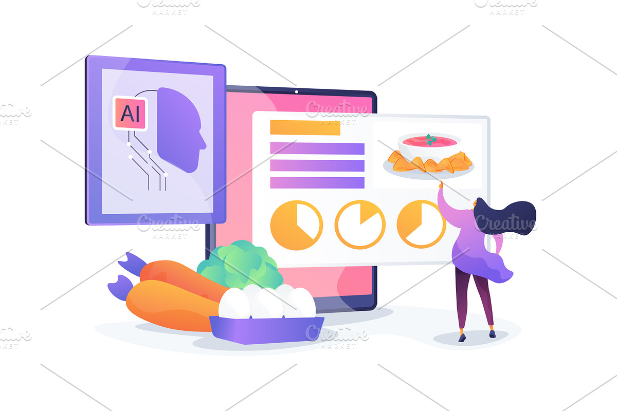 AI Dietary Recommendation App, an Illustration by Visual Generation