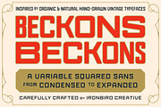 IC Beckons - Variable Squared Sans, a Sans Serif Font by IronbirdCreative (Thumbnail 1 of 8)