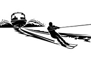 Water Ski Silhouette Vector Bundle, an Illustration by Designs_River (Thumbnail 11 of 51)