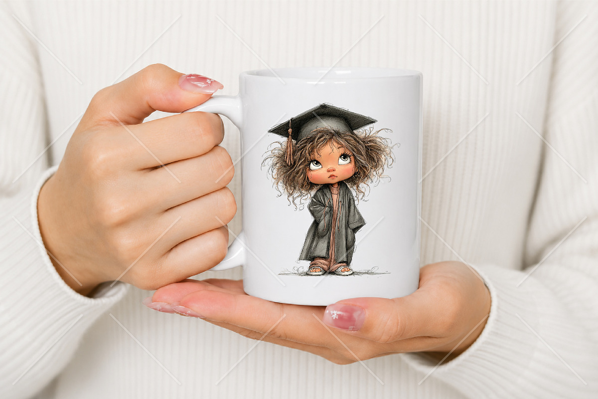 Whimsical Graduate Girl Boy Clipart, a Seasonal Illustration by Canvas Craft (Photo 9 of 10)