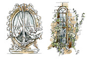 Watercolor cityscapes., a Texture Illustration by Penndpaper (Thumbnail 2 of 3)