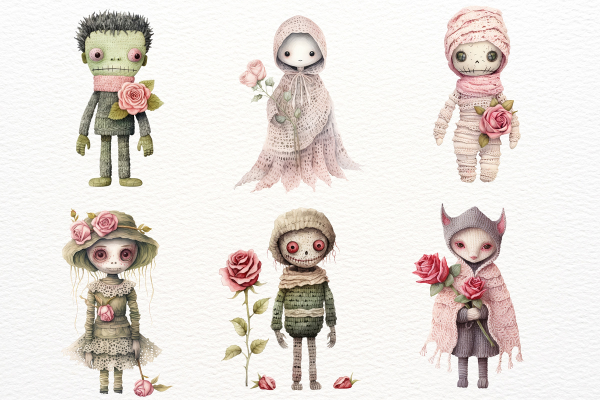 Creepy Doll Watercolor Sublimation, a Decorative Illustration by Maysa Art (Photo 4 of 6)