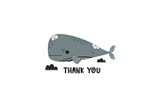Whales - Cute Character, an Animal Illustration by Sumacj (Thumbnail 8 of 8)