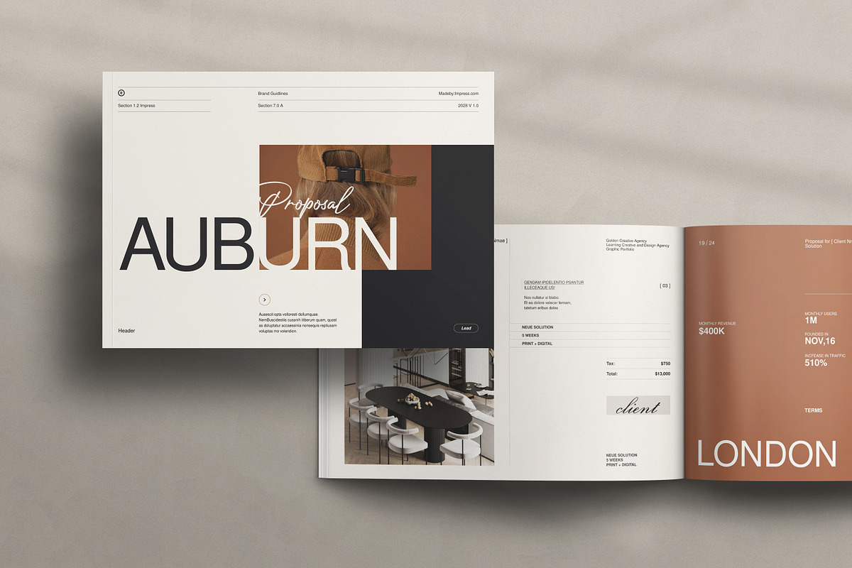 Brand Proposal Template, a Brochure Template by GoldenPixelStudio (Photo 1 of 10)