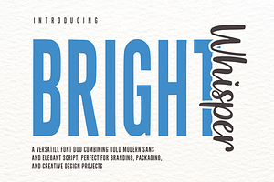 Bright Whisper Modern Font Duo Sans, a Sans Serif Font by cocodesign
