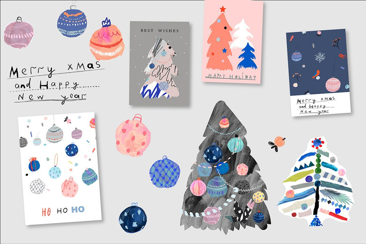 Christmas decorative set, a Decorative Illustration by Lera Efremova (Photo 1 of 8)