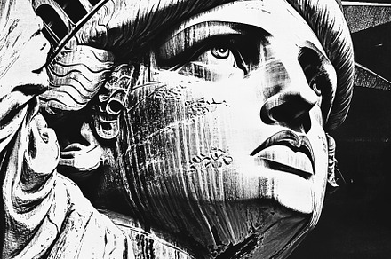 Black and white grunge portrait, a Wallpaper Photo by MistyDay