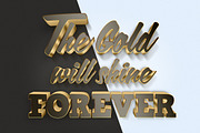3D Gold Text Effects, a Layer Style Add-On by survivor (Thumbnail 2 of 5)