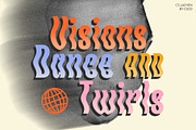 CS Lachen – Psychedelic Font, a Sans Serif Font by Craft Supply Co. (Thumbnail 2 of 7)