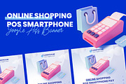 Online Shopping POS Smartphone Pay, a Social Media Template by FoxStore (Thumbnail 1 of 2)