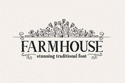 Farmhouse - Traditional Font, a Serif Font by BarcelonaShop (Thumbnail 1 of 12)