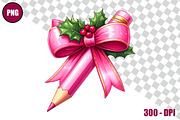 Pencil with Bow Clipart Bundle Files, a Decorative Illustration by taramija (Thumbnail 18 of 26)